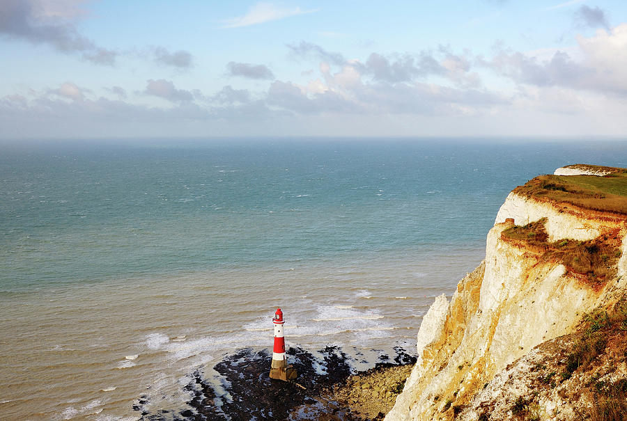 Cliff & Lighthouse, Beach Head, England Digital Art by Arcangelo Piai ...