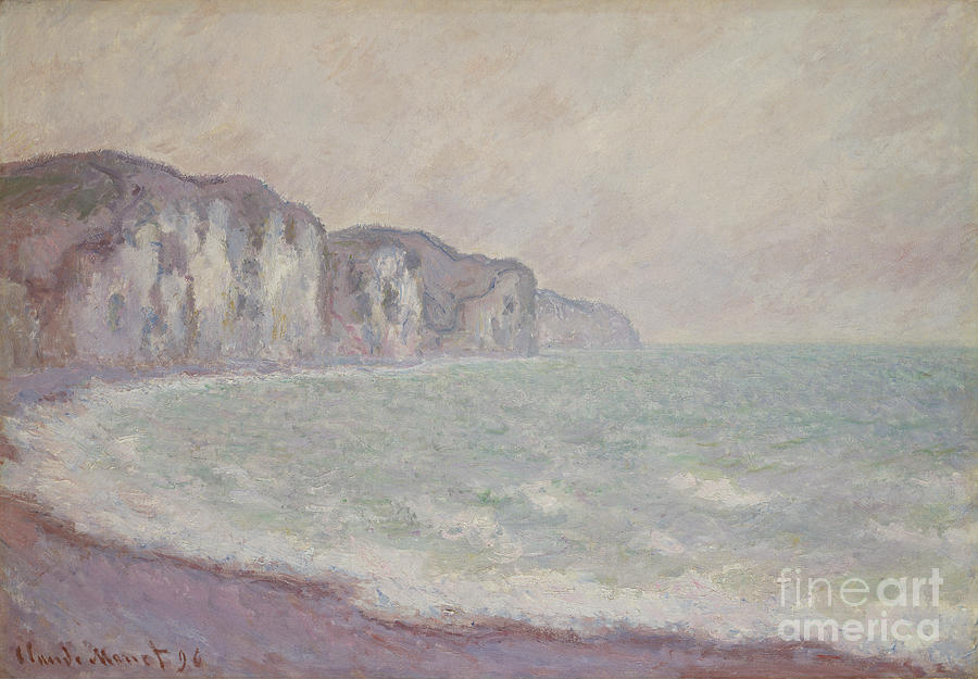 Cliff At Pourville, 1896 By Claude Monet Painting by Claude Monet
