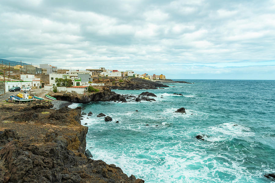 Cliff Beach Playa De Las Carretas In Tenerife Photograph by Cavan ...