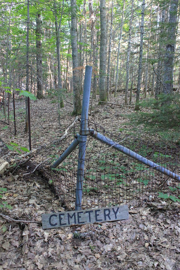 Cliff Mine Cemetery Sign Photograph