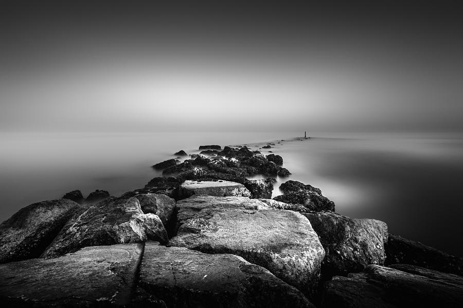 Black And White Photograph - Cliff On Nothing by Andrea Bettancini
