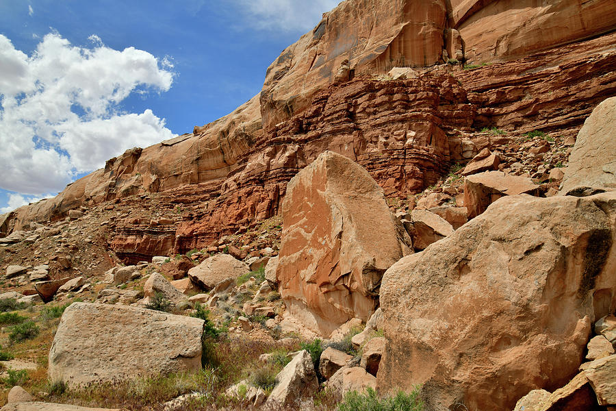 Cliffs along Scenic Byway 191 near Bluff Utah Photograph by Ray Mathis