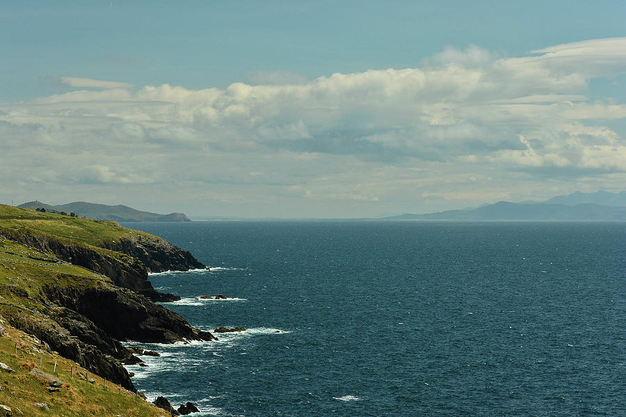 Cliffs And Wild Atlantic Ocean Near Annascaul, County Kerry, Ireland Photograph by Torsten Rathjen