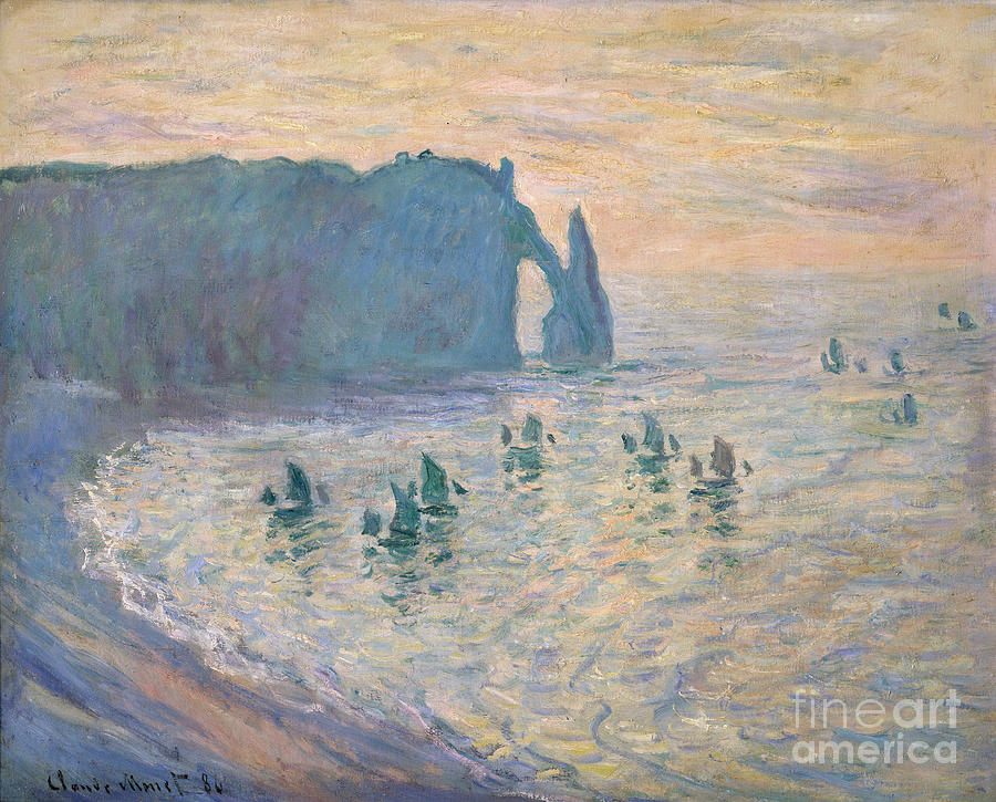 Cliffs At Ètretat, 1885-1886. Artist Drawing by Heritage Images