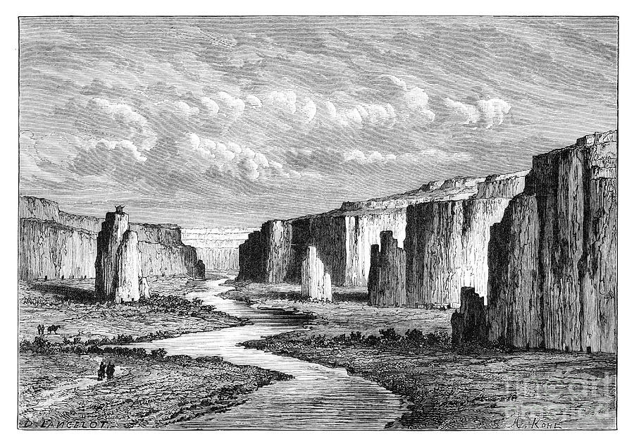 Cliffs In The Yellow Earth, North Drawing by Print Collector