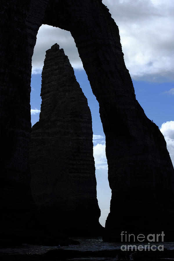 Cliffs Of Etretat, Downstream Arch And Hollow Needle, Upper Normandy Photograph by French School