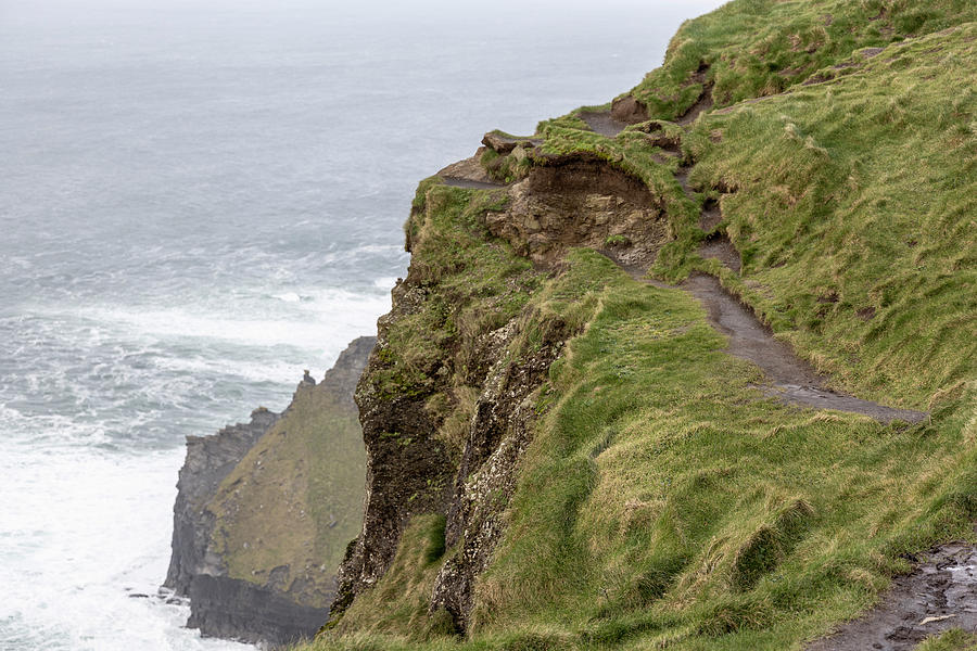 Cliffs of Moher in Ireland footpath  Photograph by John McGraw