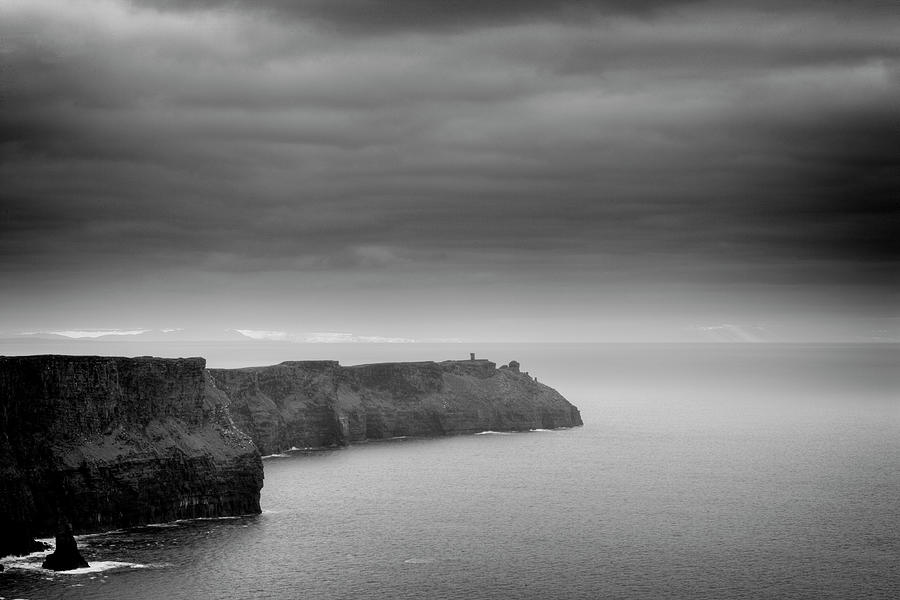 Black And White Photograph - Cliffs Of Mohr by Geoffrey Ansel Agrons