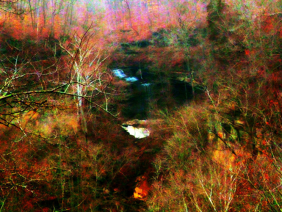 Clifty Falls Abstract Impressionism Photograph by Mike McBrayer