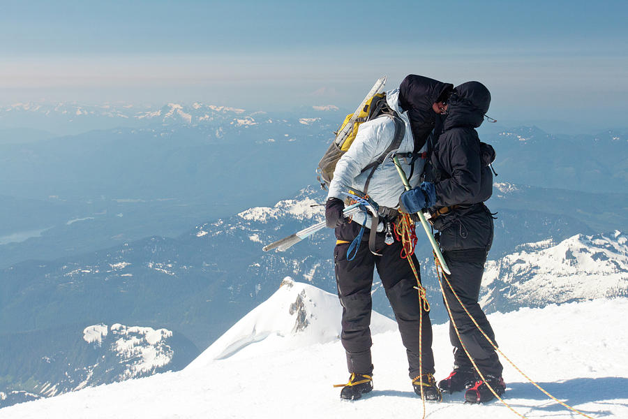 Climbing Mount Baker Photograph by Cavan Images - Fine Art America