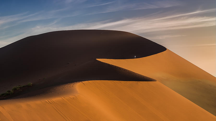 Nature Photograph - Climbing The Dune by Michael Jurek