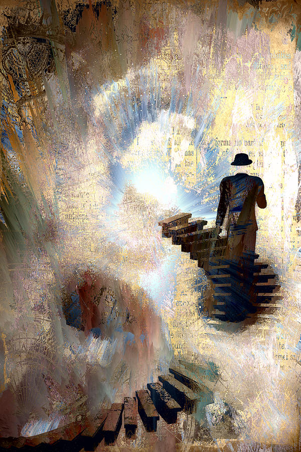 Climbing The Stairs To Success Digital Art