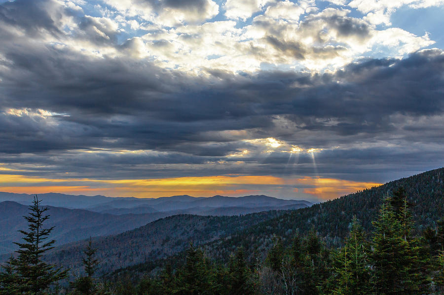 Clingman's Dome Sunset Photograph by Cindy Lyons - Fine Art America