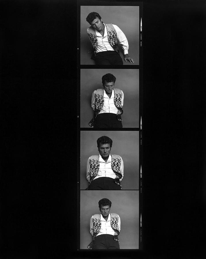 Clint Eastwood Contact Sheet Photograph by Jack Robinson