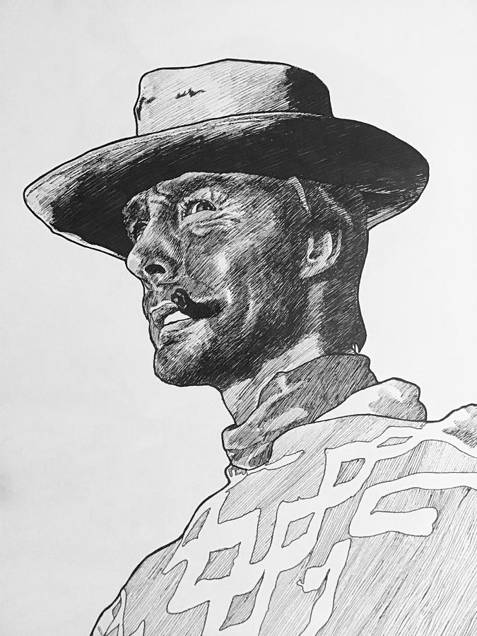 Clint Drawing by Ryan Geddes | Fine Art America