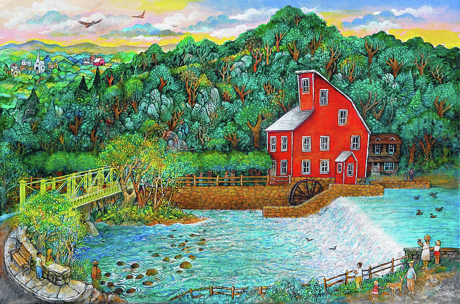 Bridge Painting - Clinton Falls by Bill Bell