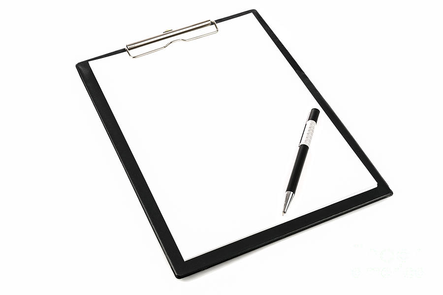 Clipboard with pen Photograph by Wdnet Studio - Pixels