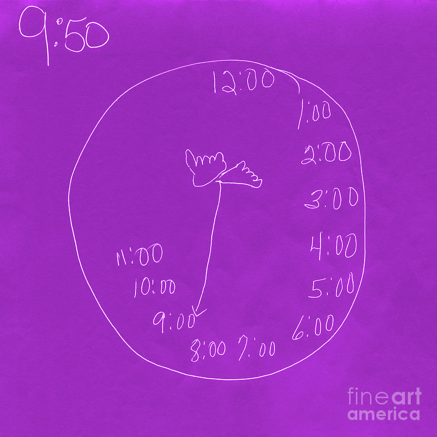 Clock Drawn By A Patient With Alzheimer's Disease by Science Photo Library