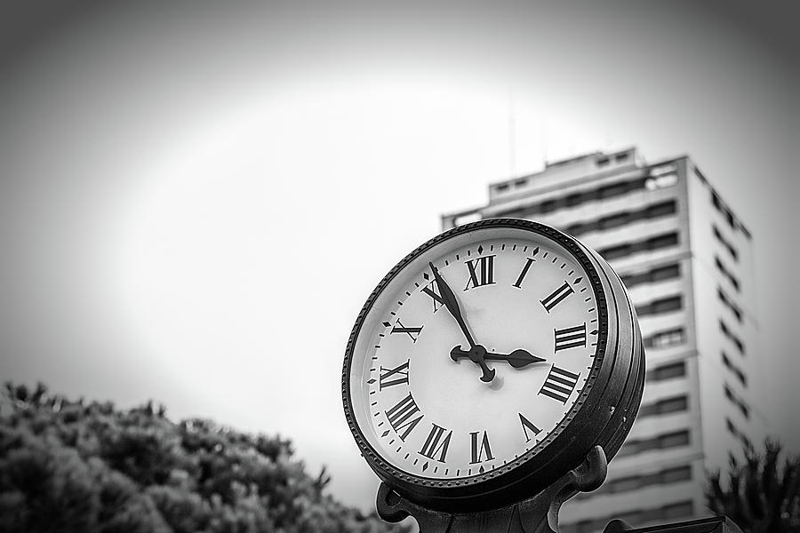 Clock in Town Street Photograph by Vivida Photo PC