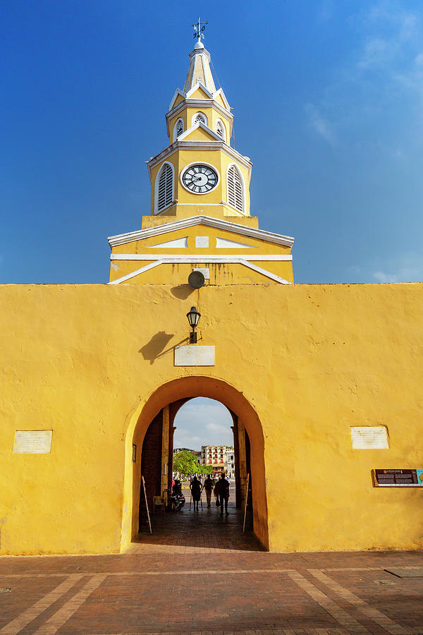 Clock Tower, Cartagena, Colombia Digital Art by Claudia Uripos