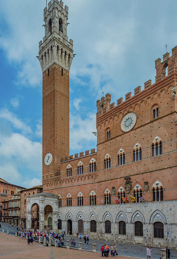 Clock Tower of Piazza del Campo Photograph by Marcy Wielfaert
