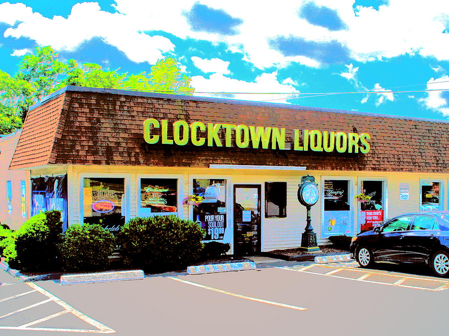Clocktown Liquors Digital Art by Cliff Wilson