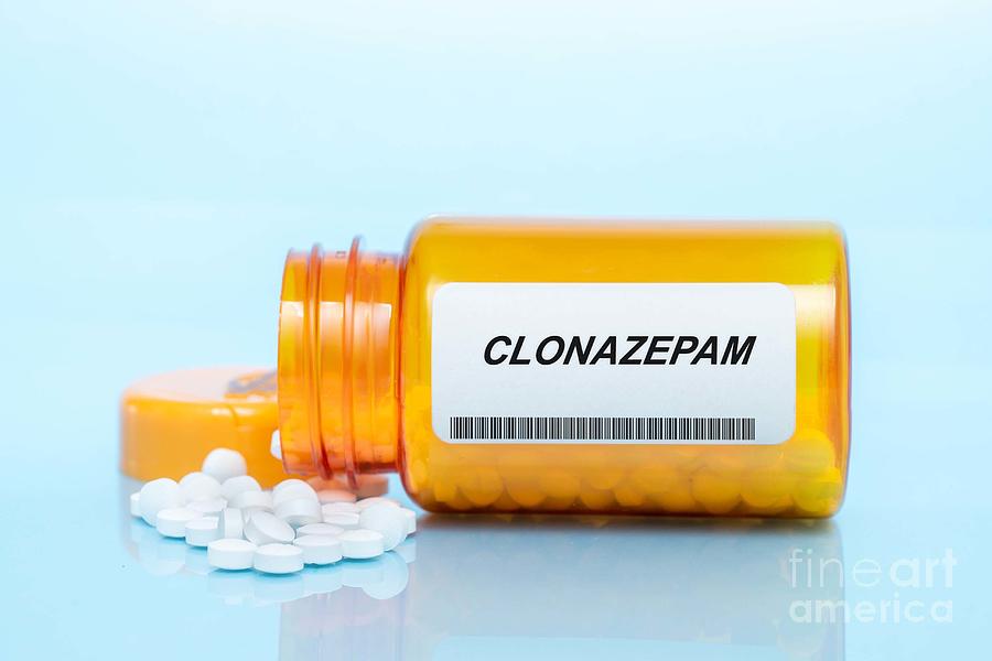 Clonazepam Pill Bottle by Wladimir Bulgar science Photo Library