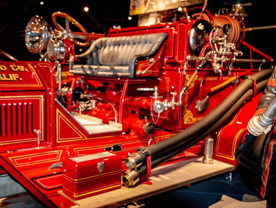 Close up of 1920 Fire Truck Photograph by William E Rogers - Fine Art ...