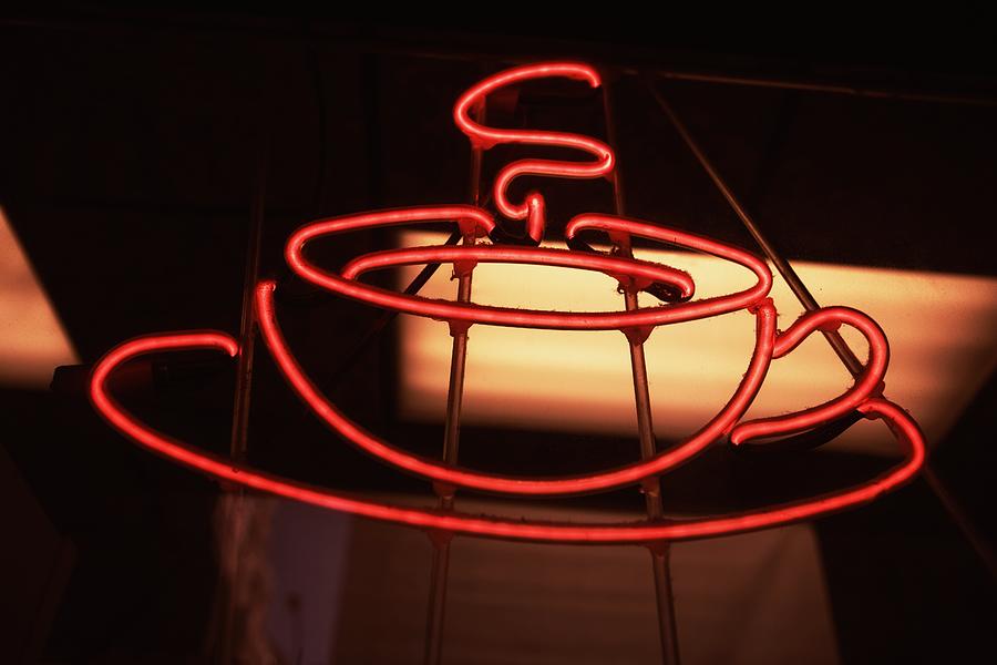 Close-up Of A Neon Sign Of A Restaurant Photograph by Glow Images