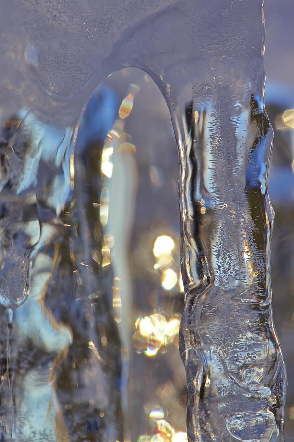 Close up of a row of icicles Photograph by Intensivelight