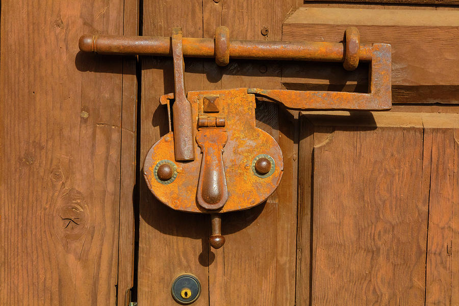 Close-up Of An Old Lock, Santa Fe, New Photograph by Panoramic Images