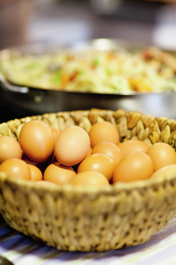 Close Up Of Basket Of Eggs Photograph by Hybrid Images Close Up Of Basket Of Eggs Photograph by Hybrid Images