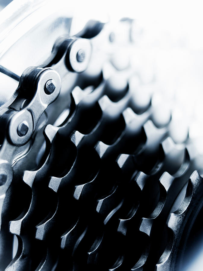 Close Up Of Bicycle Gears Photograph by Adam Gault
