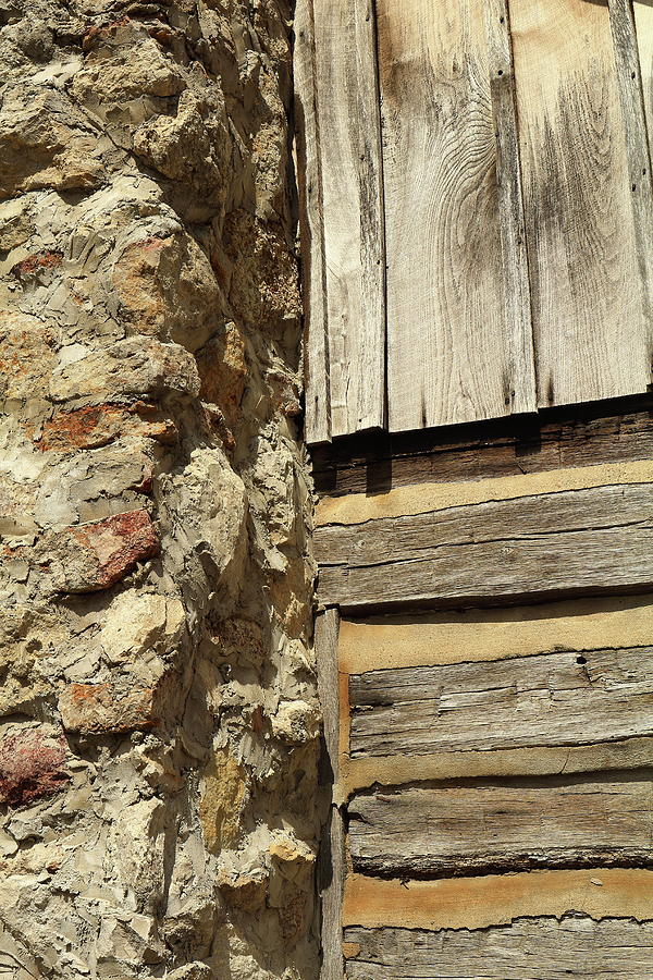 Close Up Of Exterior Wall Of A Log Cabin Photograph By Kent Hilbert