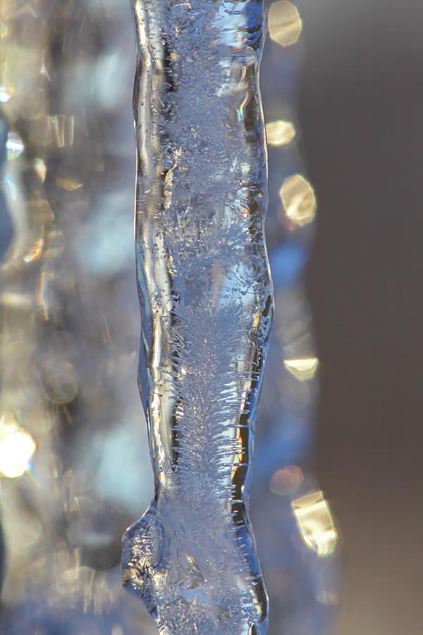 Close Up Of Glittering Icicles Photograph
