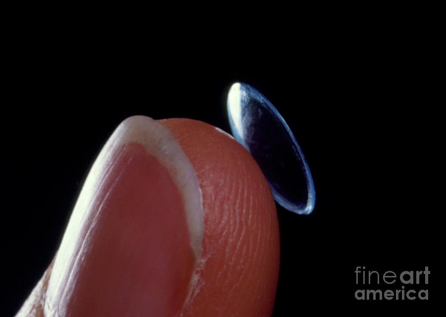 Close-up Of Hard Contact Lens On Finger Photograph by Jane Shemilt ...