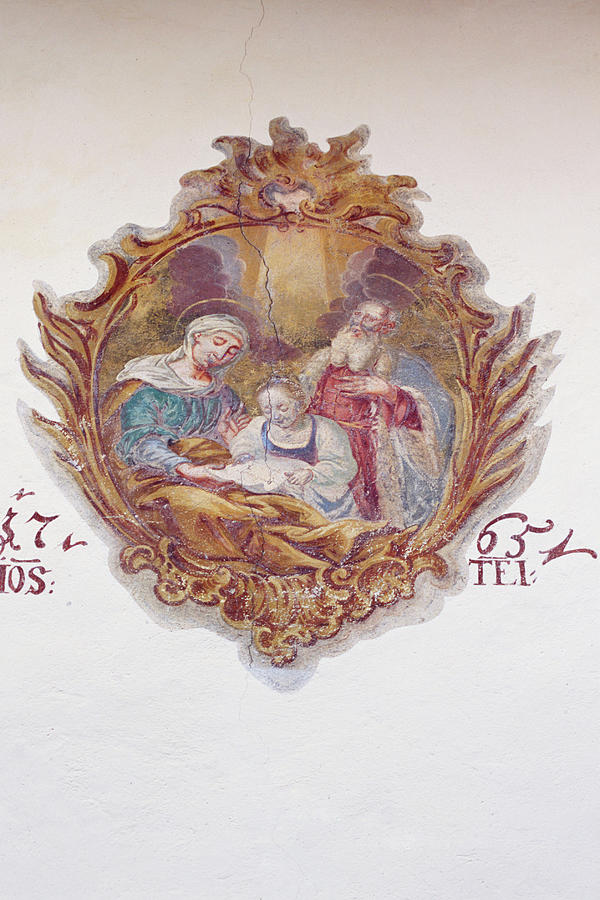 Close-up Of Luftl Fresco Painting, Vinschgau, South Tyrol, Italy Photograph by Jalag / Gardyo Frhauf-gollnek