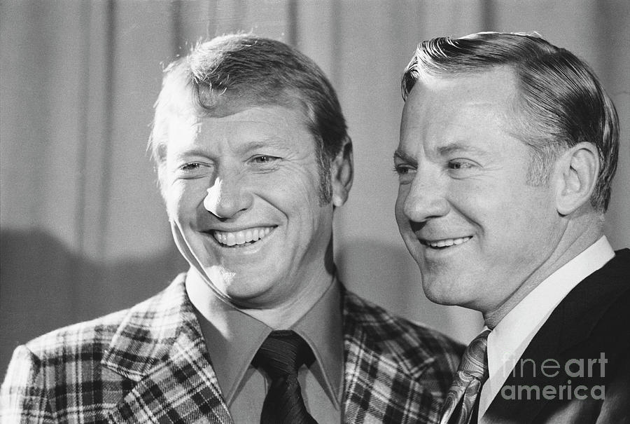 Mickey Mantle Photograph - Close-up Of Mickey Mantle & Whitey Ford by Bettmann
