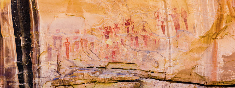 Close Up Of Rock With Paintings At Sego Photograph by Panoramic Images