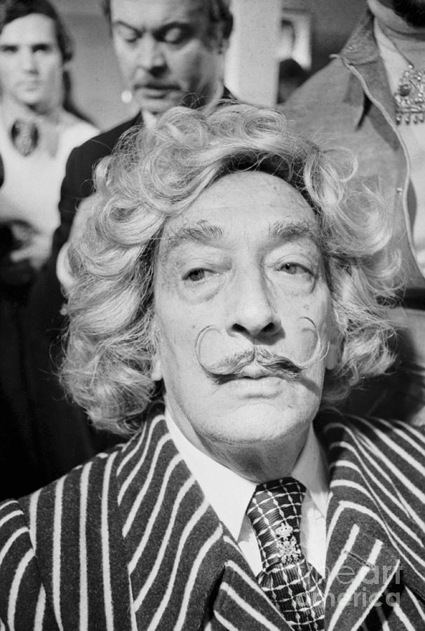 Close Up Of Salvador Dali With Blonde Photograph by Bettmann