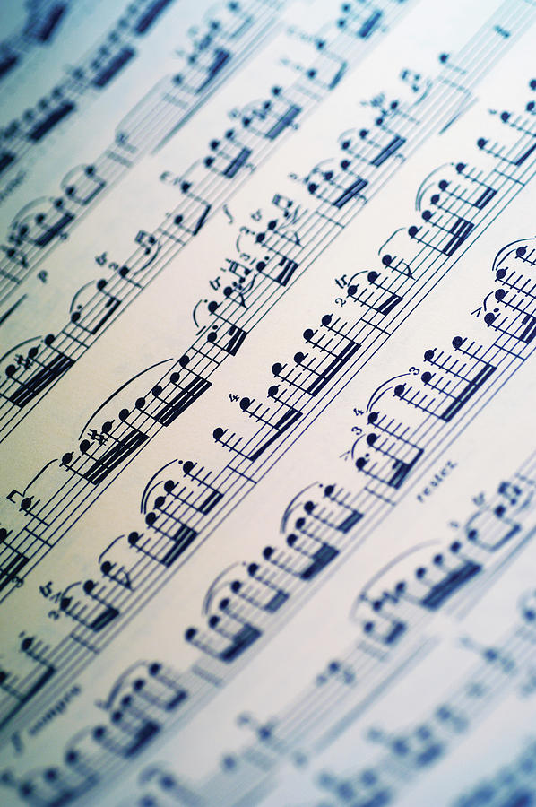 Close-up Of Sheet Music Photograph by Medioimages/photodisc