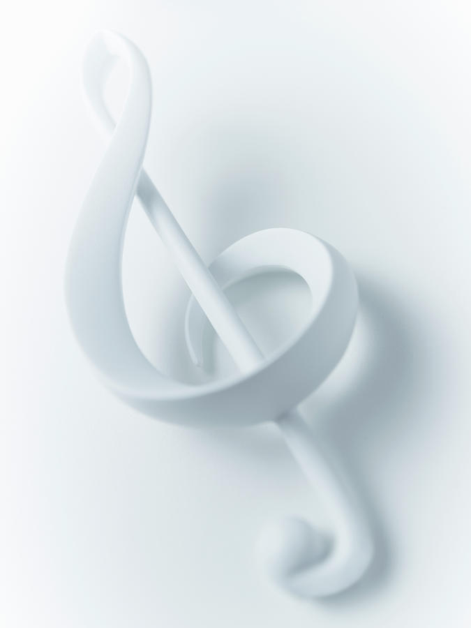 Close Up Of Treble Clef Musical Note On Photograph by Adam Gault