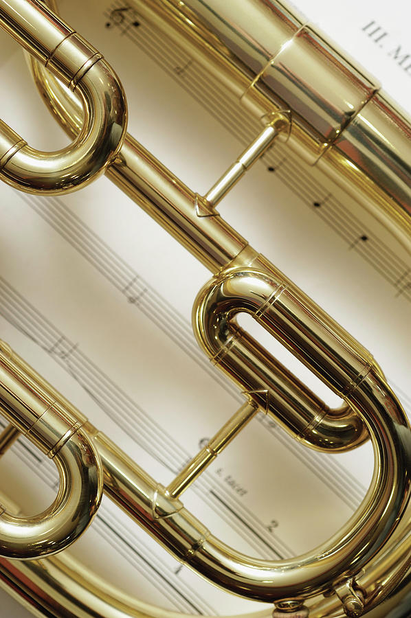 Close-up Of Trumpet Photograph by Medioimages/photodisc