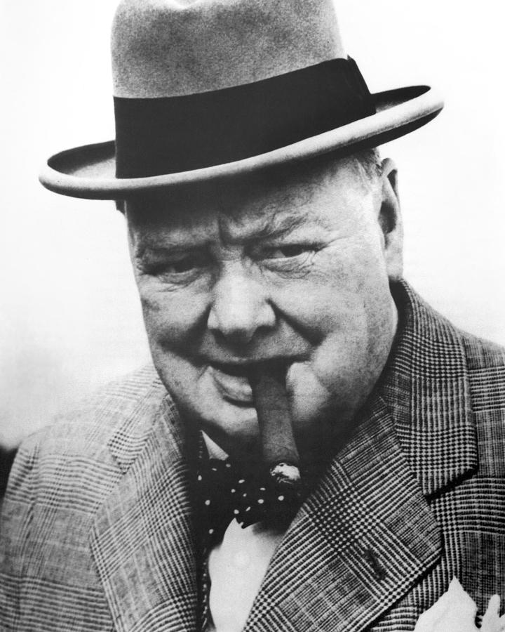 Close-up Of Winston Churchill Photograph by Globe Photos - Fine Art America