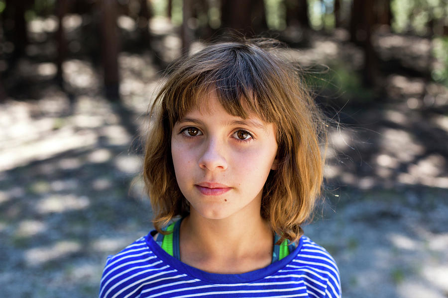 Nature Photograph - Close-up Portrait Of Girl At Inyo National Forest by Cavan Images