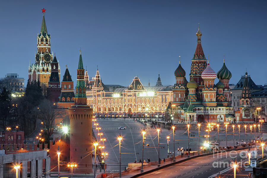 Close-up View Of Night Kremlin Photograph by Sergey Alimov