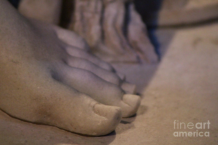Closeup of Aphrodites Toes in Marble 1st Century AD Photograph by Colleen Cornelius