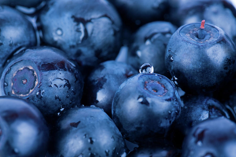Closeup Of Blueberries Piled Together Photograph by Eli asenova