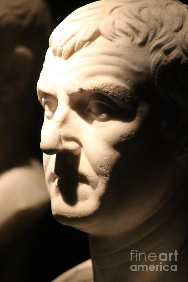 Closeup of Bust 1 AD at Pompeii Exhibit Reagan Library Simi Valley Photograph by Colleen Cornelius