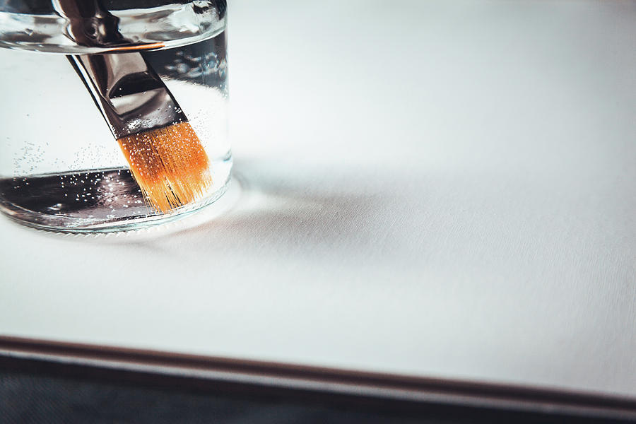Closeup of Paintbrush In Water by Jeanette Fellows Closeup of Paintbrush In Water by Jeanette Fellows